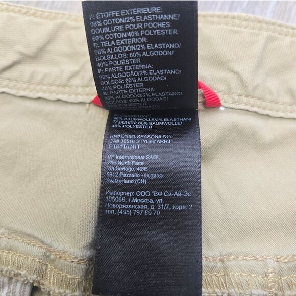 The North Face Nobel Stretch Pant khaki tan Womens Size 12 Roll Up - Picture 14 of 15